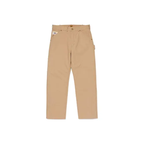 HUMAN MADE Брюки унисекс с карманами цвета светло-янтарный