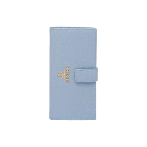 PRADA Saffiano кожа держатель для карт кошелек женский синий