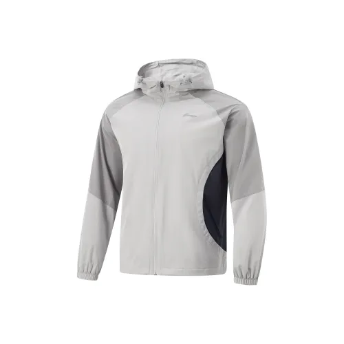 LINING Fitness Series Тренчкот Мужской Спокойный Серый Геологический Серый