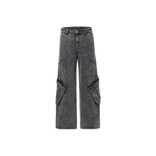 A3G4 Черные Унисекс Джинсы