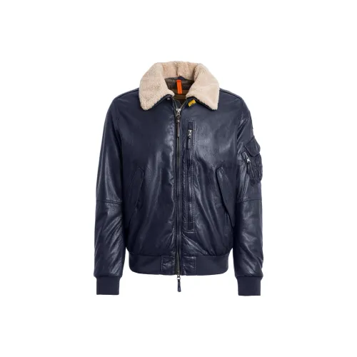 PARAJUMPERS Кожа Куртка Мужская Темно-синяя