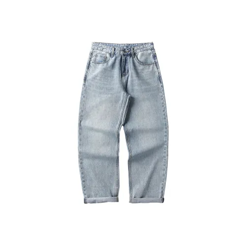 A3G4 Светло-синий Унисекс Джинсы