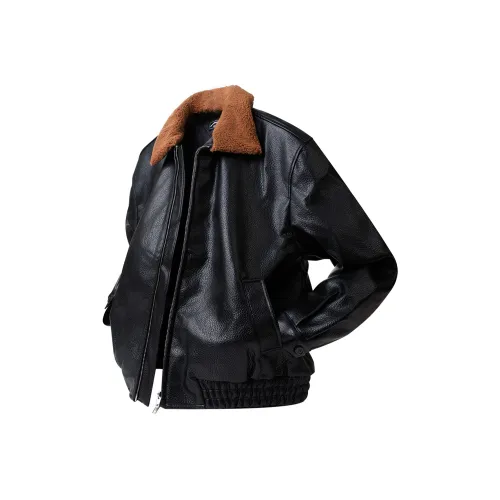 ASEDE Кожа Куртка Унисекс Черный
