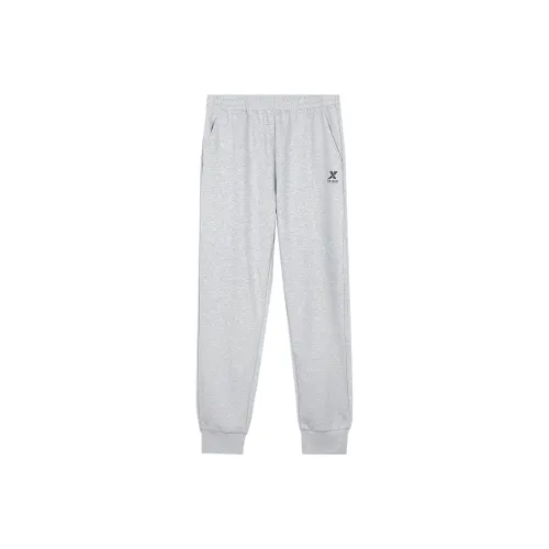 XTEP Вязаные тренировочные штаны мужские светло-серый цвет