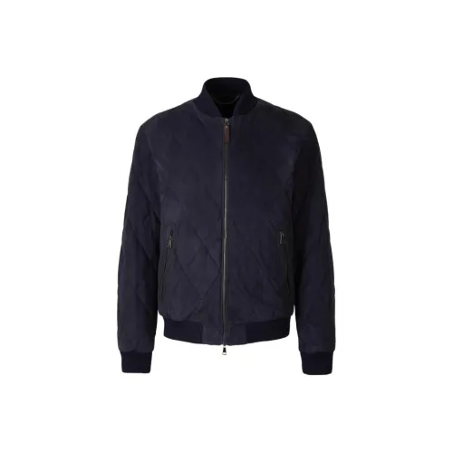 CANALI Кожа Куртка Мужская Черная