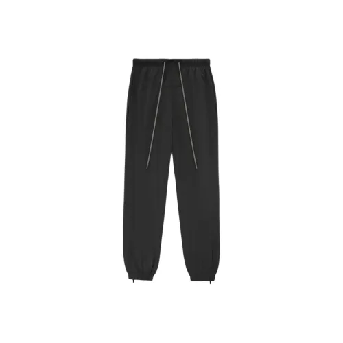 Fear Of God Essentials 2024 Summer Collection SS24 NYLON TRACK Брюки Вязаные Спортивные Брюки Мужские Темно-деревянный Черный Черный