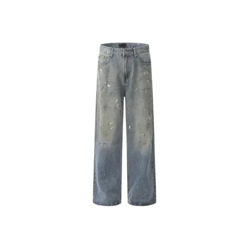 SIL VITIN Винтажные синие унисекс джинсы