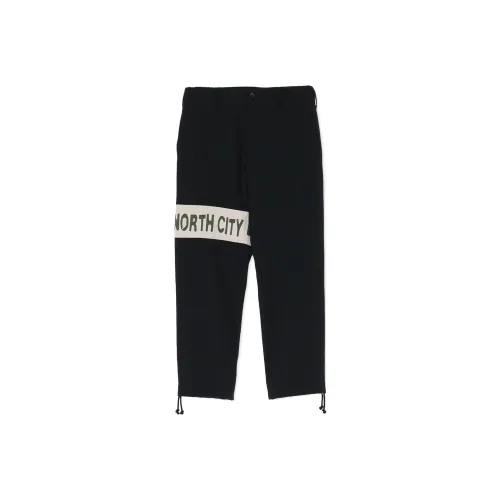 Yohji Yamamoto Черный Белый Мужские Повседневные Штаны