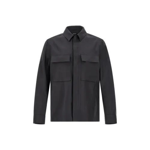 Ermenegildo Zegna Черные Мужские Рубашки