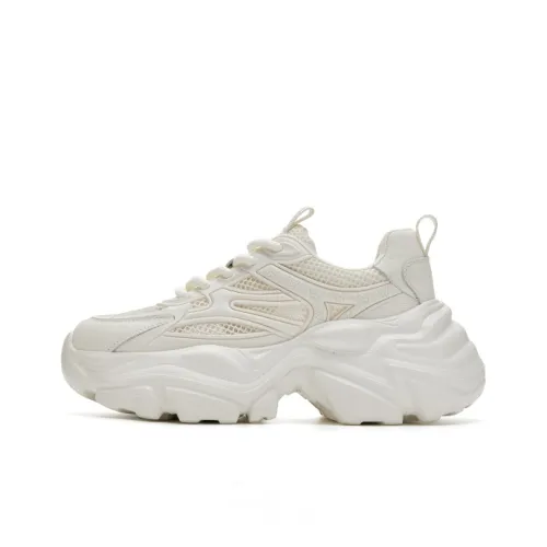 HR Толстая подошва Кроссовки Женские Бежевые