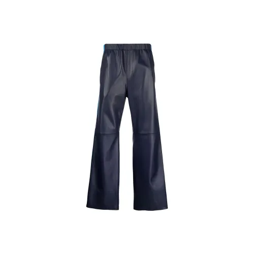 MARNI Blue Men's Leather Pants MARNI Синий Мужские Кожаные Штаны