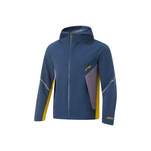 LINING RUNNING Collection Тренчкот Мужской Темно-синий Вороново серо-фиолетовый Пальмовое золото