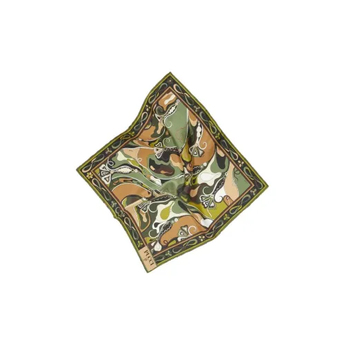 EMILIO PUCCI Шелковые шарфы Женские Зеленый