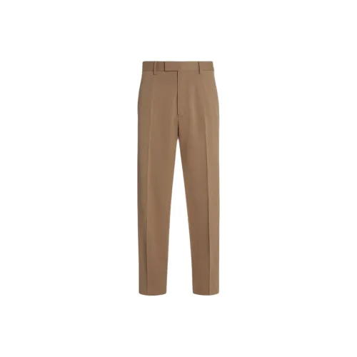 Ermenegildo Zegna Темно-бежевые Мужские Повседневные Штаны