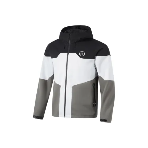 LINING Basketball Collection Тренчкот Мужской Стандартный Белый Асфальтовый Серый