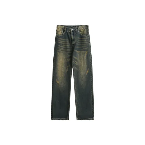 MEIPIN TANG Джинсы Унисекс Выстиранный Цвет