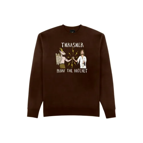 Thrasher Темный шоколад Унисекс Свитшоты