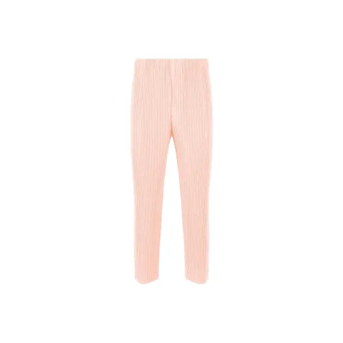 Homme Plissé Issey Miyake SS24 Вязаные Тренировочные Штаны Мужские Розовые