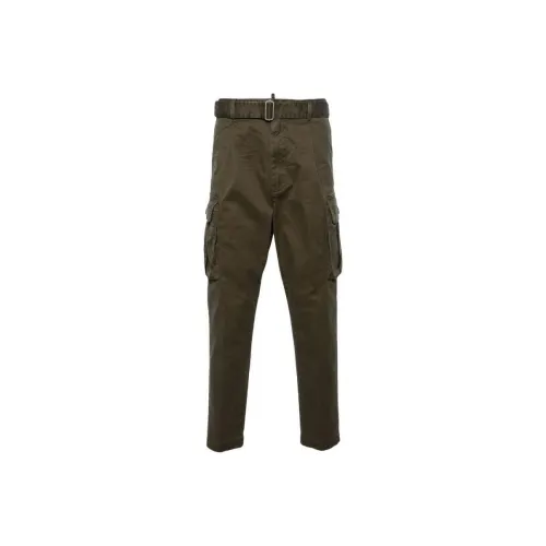 DSQUARED 2 FW24 Карго Брюки Мужские Плющево-Зеленый