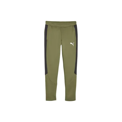 PUMA EVOSTRIPE Вязаные тренировочные брюки мужские оливково-зеленые