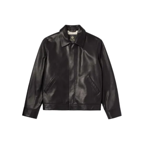 Loro Piana Черные Мужские Кожаные Куртки