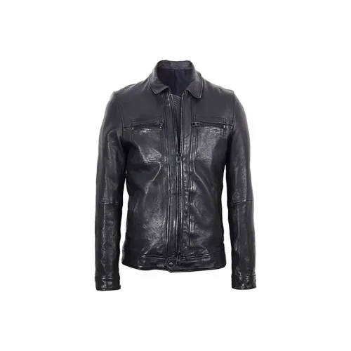 ALLSAINTS Черные Мужские Кожаные Куртки