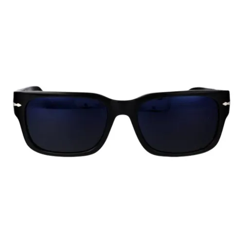 PERSOL Ацетат Кристалл Прямоугольные Солнцезащитные очки Унисекс Черный