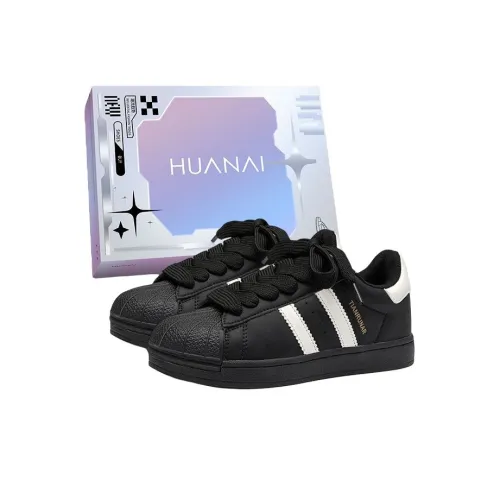 HUANAI Slip Устойчивый к истиранию Низкий Топ Скейтборд Кроссовки Унисекс Черный