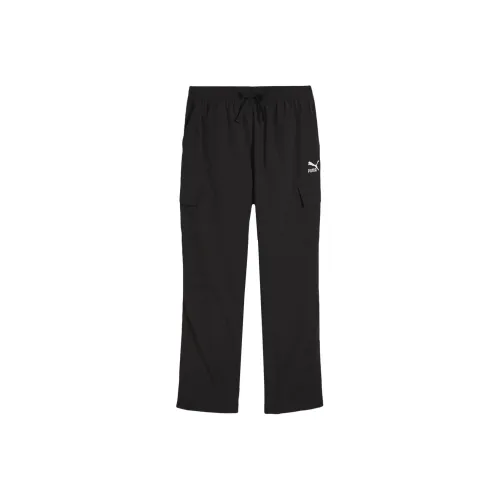 PUMA CLASSICS Мужские Повседневные Брюки Черные