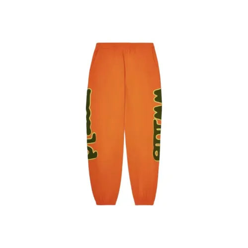 Sp5der Вязаные тренировочные брюки мужские цвет оранжевый