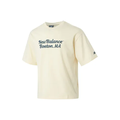 New Balance совместная футболка Мужская Бежево-желтая