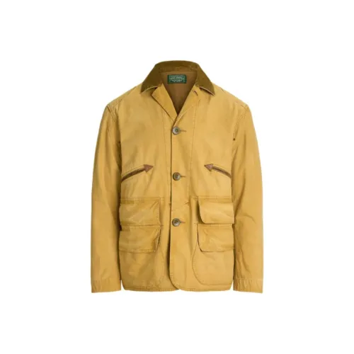 Polo Ralph Lauren Canvas Utility Куртка Куртки Пальто Мужской Желтый
