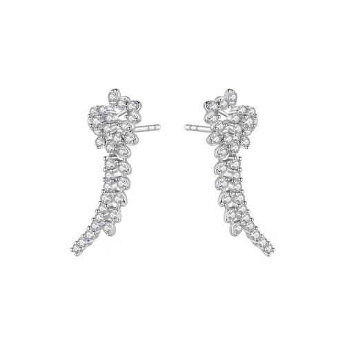 CLARKIA FLOWER Серьги с цирконием Женские