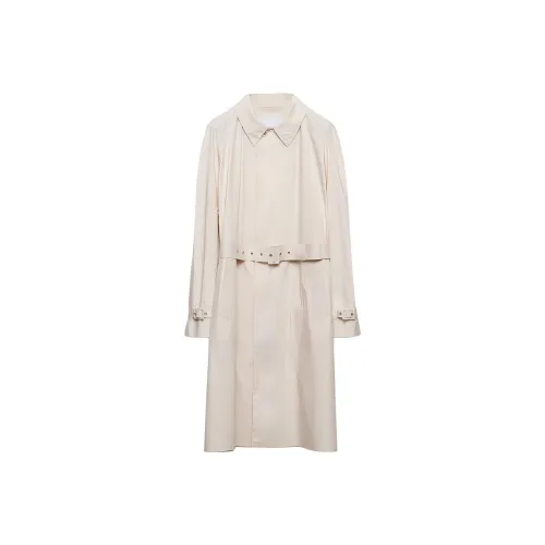 PRADA Хлопок Дождевик Тренчкот Мужской Мел Белый