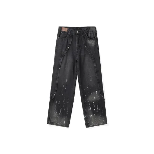 A3G4 Черный Серый Цвет Мужские Джинсы