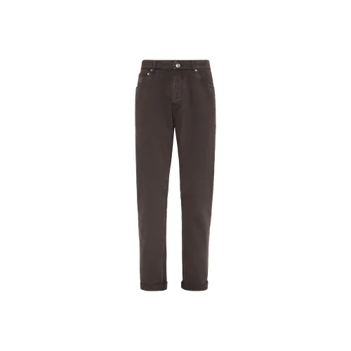 BRUNELLO CUCINELLI Кофе Мужские Джинсы