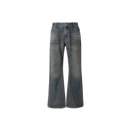 KREATE DENIM серия с процессом стирки Джинсы Унисекс Синий