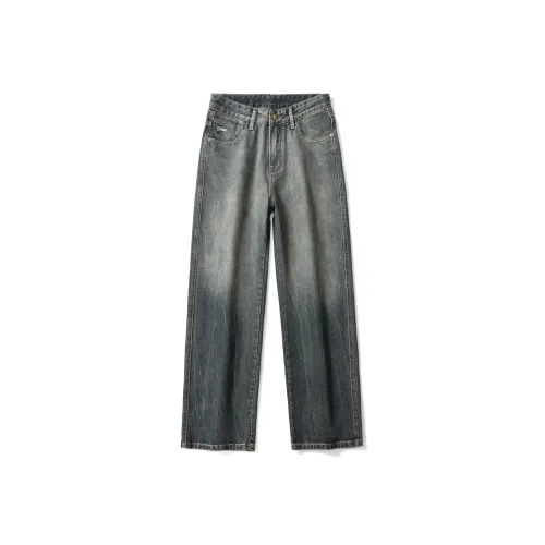 JUCY JUDY Винтаж Градиентные серые Унисекс Джинсы