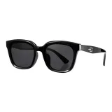 Ярко-черная оправа с черно-серыми линзами [HD поляризованные]