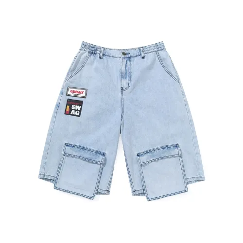 GENANX Джинсовый синий Унисекс Джинсовые шорты