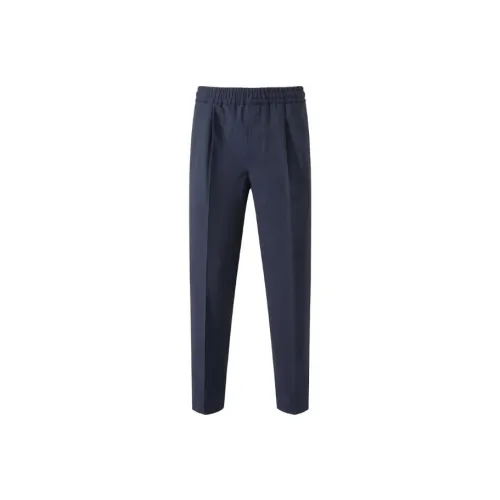 Ermenegildo Zegna Темно-синие мужские костюмные брюки