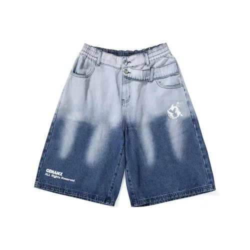 GENANX Джинсовый синий Унисекс Джинсовые шорты