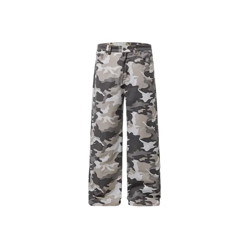 MASHAO Повседневные брюки Мужские Камуфляж Серый