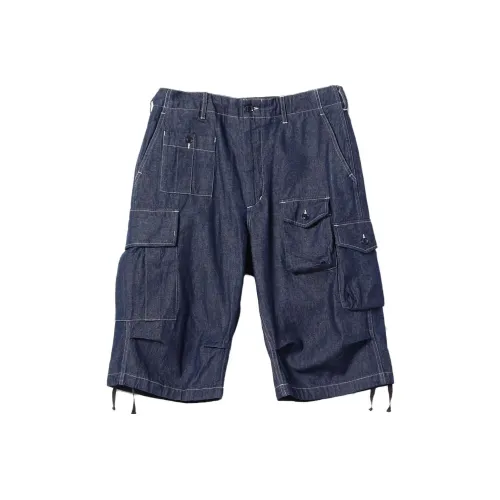 BEAMS совместный бренд Синий Мужской Джинсовые шорты