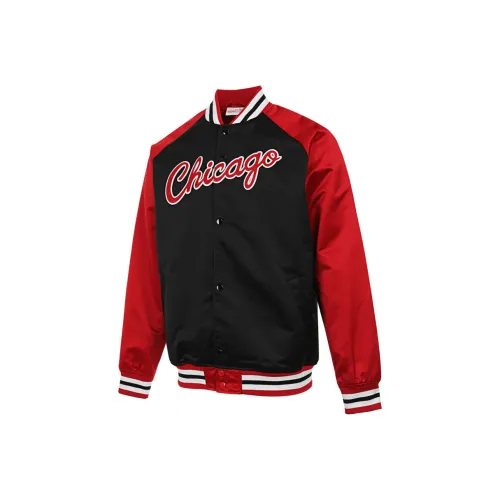 MITCHELL NESS x NBA Chicago Bulls Бейсбольная куртка Унисекс Красный Черный Цвет
