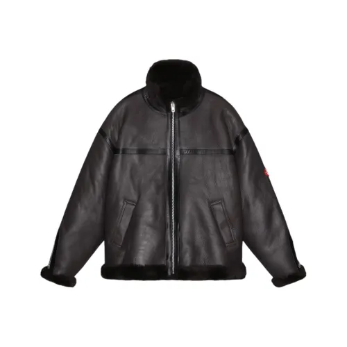 Cav Empt FW24 Кожа Куртка Унисекс Коричневый