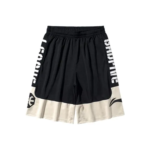 LINING Basketball Collection Повседневные шорты Мужские Стандартные Новый Черный Светлый Античный Желтый