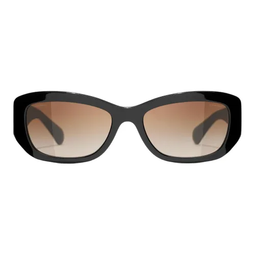 CHANEL OVAL SUNGLASSES Унисекс Черный