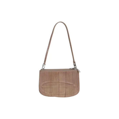 DIESEL Телячья кожа Плечевая сумка Стандартная Женская Коричневая