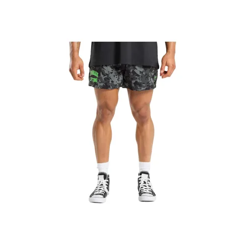 GYMSHARK Печатные Подъемные Сетчатые Шорты 5' Повседневные Шорты Мужские Черные
